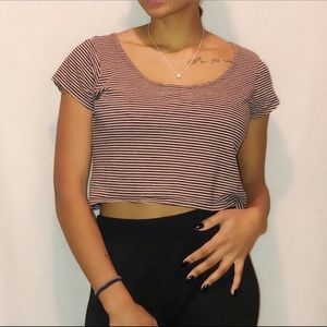 DONATING SOON Striped Crop Top